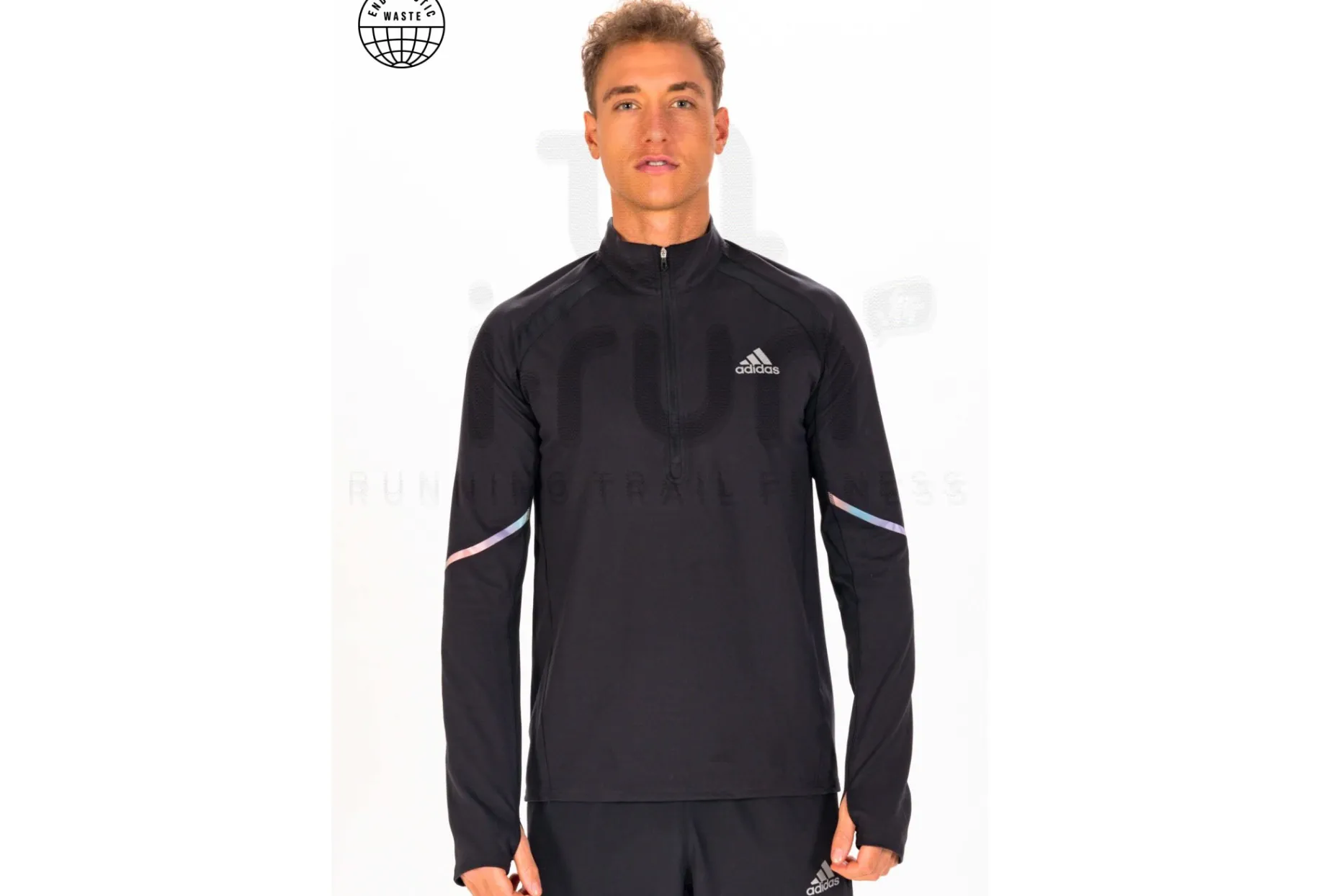 adidas camiseta manga larga Fast 1/2 Zip
