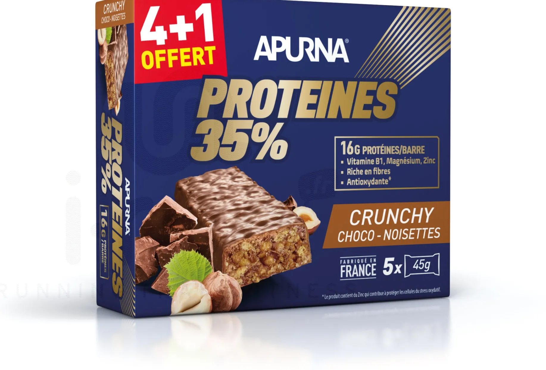 Apurna Barrita de proteinas Crunchy chocolate y avellanas 4+1 gratis