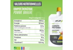 Atlet compota proteica bio manzana y plátano
