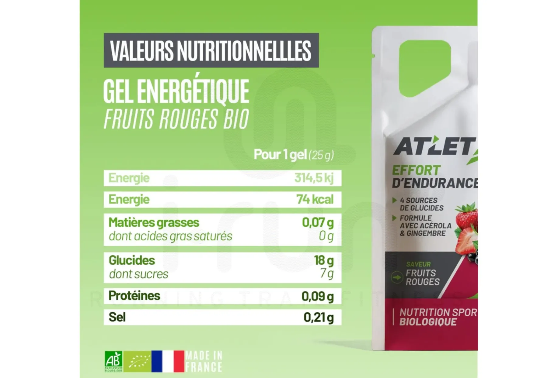 Atlet gel energético- frutos rojos