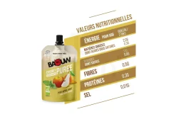 Baouw compota energética bio - pera. manzana y menta