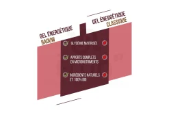Baouw gel energético natural bio - frutos rojos y flor de jamaica