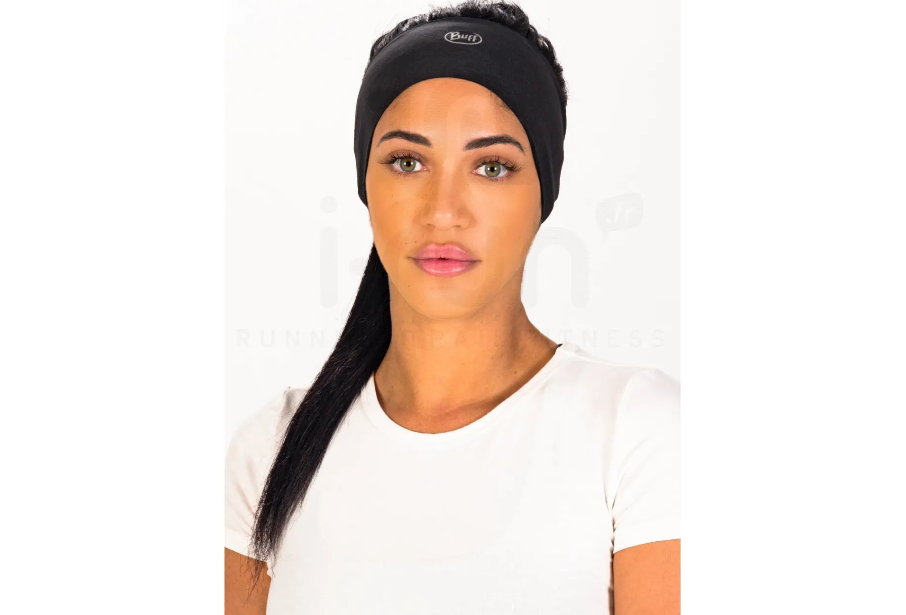 Buff cinta para el pelo Coolnet UV+ Headband Solid Black