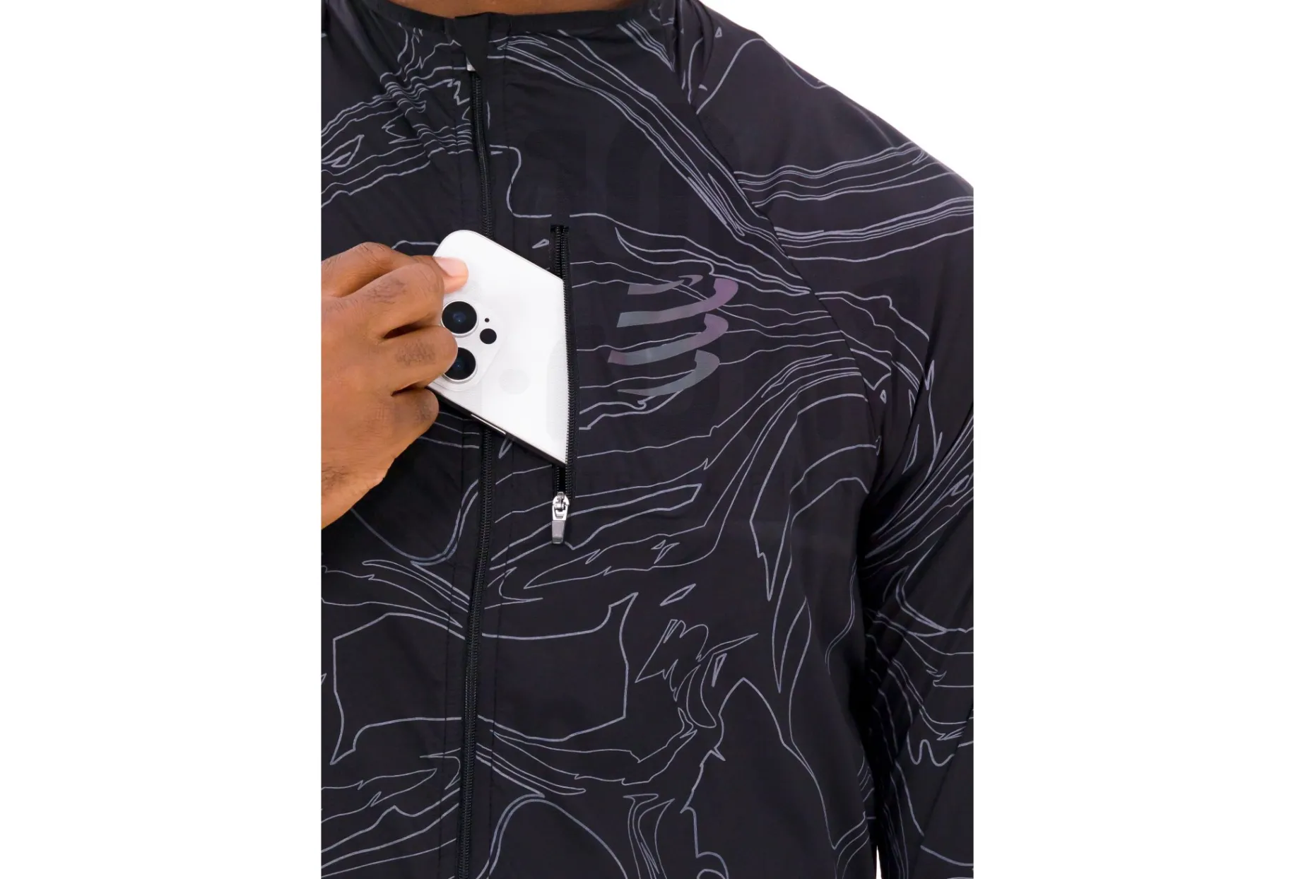 Compressport chaqueta Hurricane Windproof Aurora