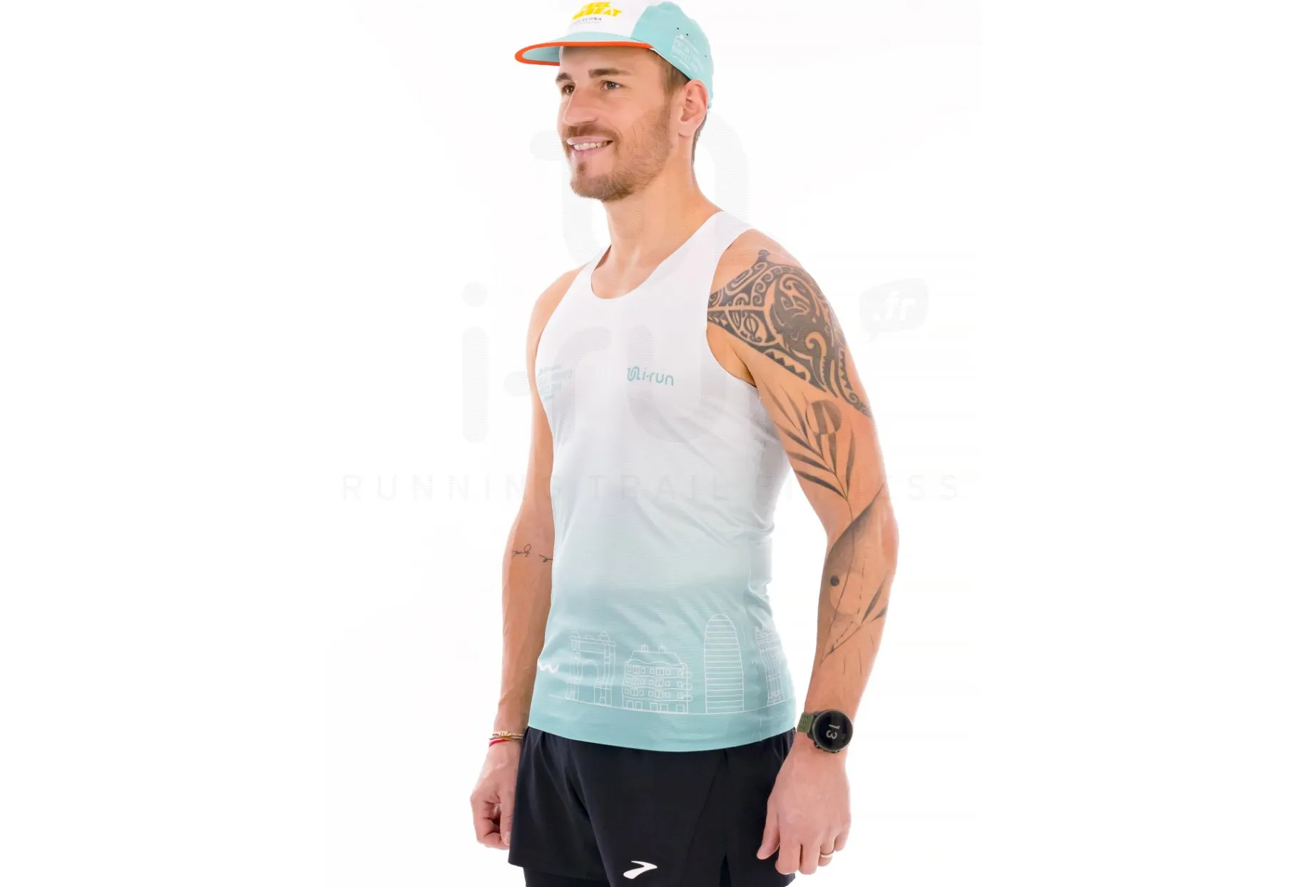 i-run.fr camiseta de tirantes Mitja Marató Barcelona