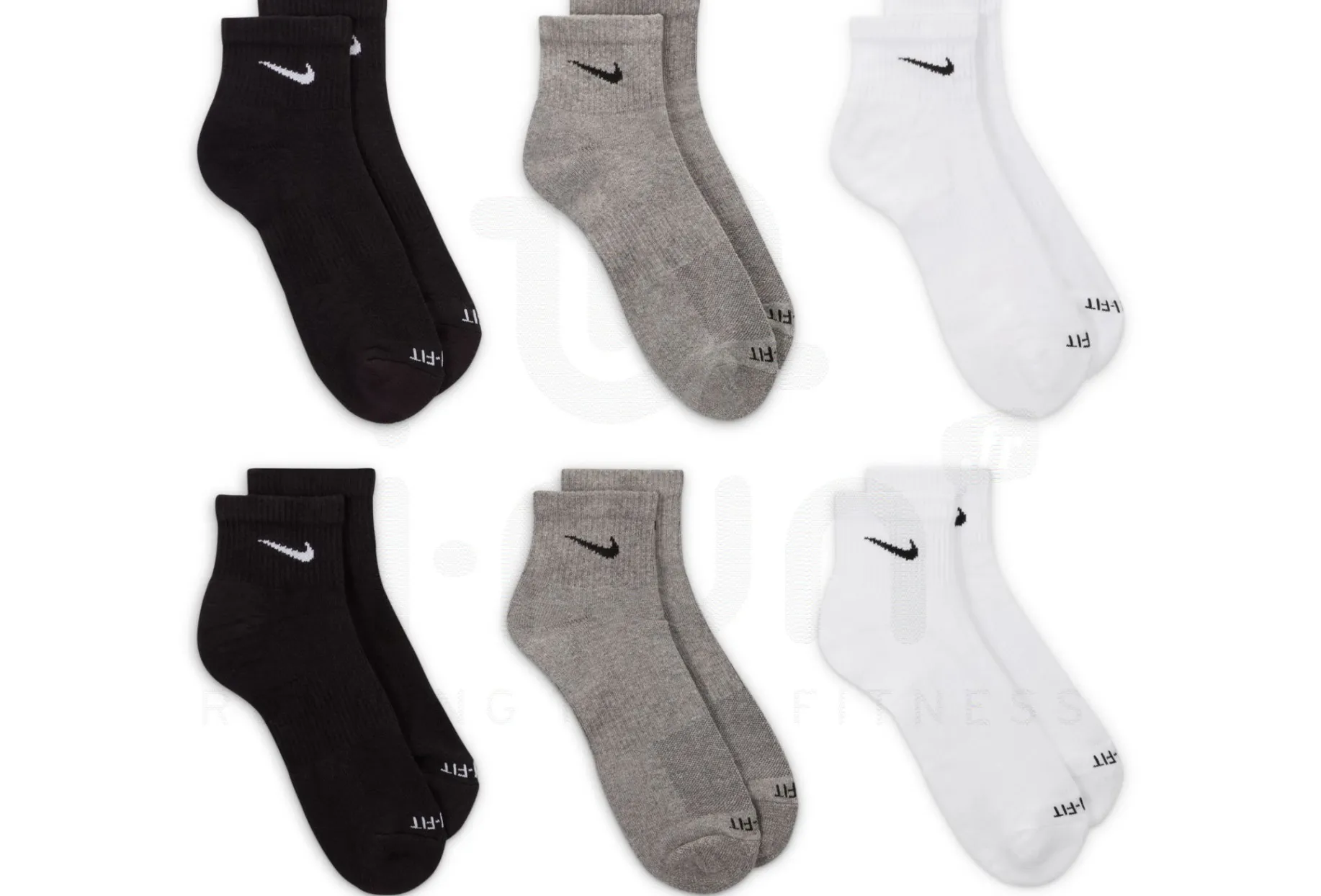 Nike Everyday Plus - Paquete de 6