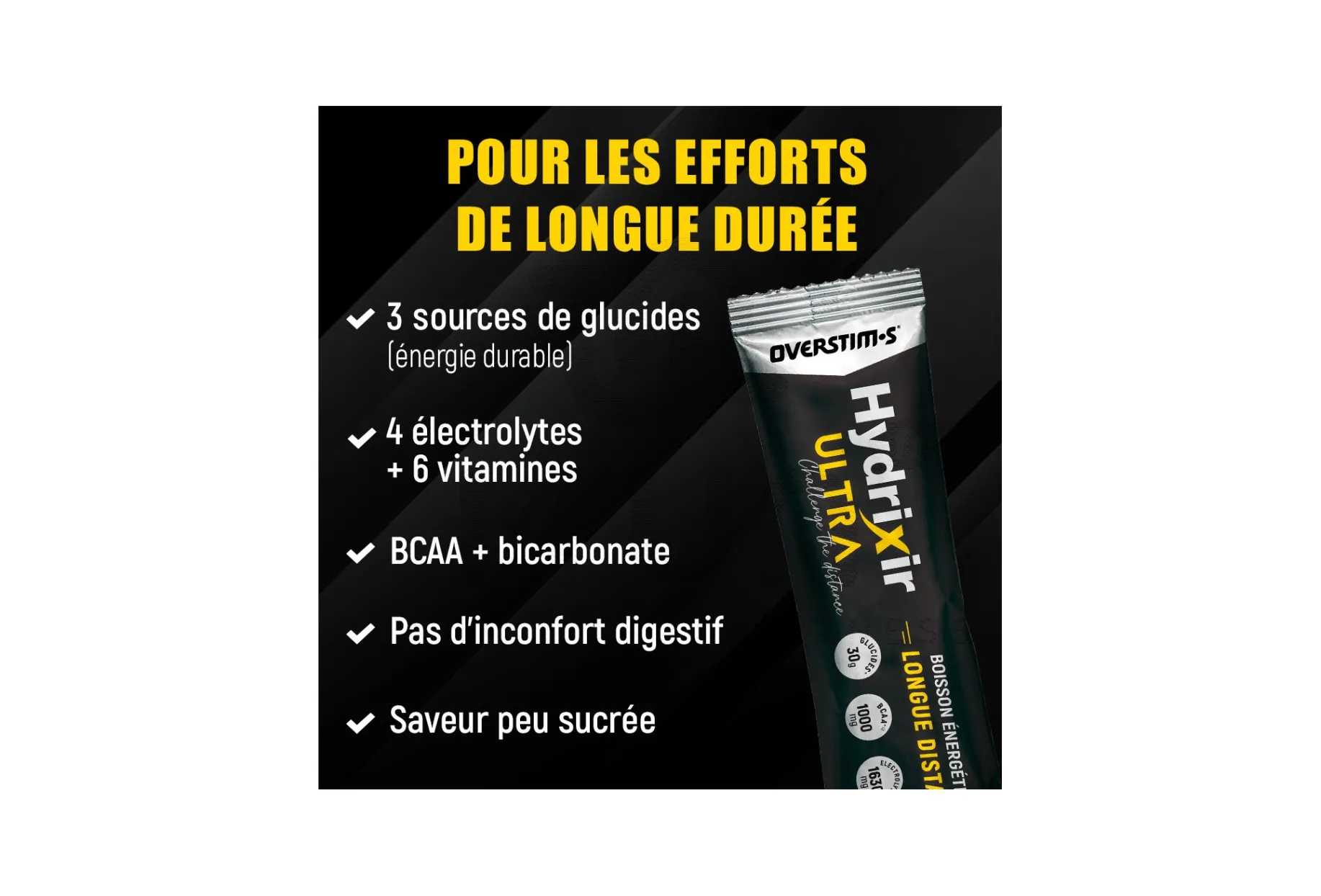 OVERSTIMS bebida energética Hydrixir Ultra Frutos rojos - 10 sobres