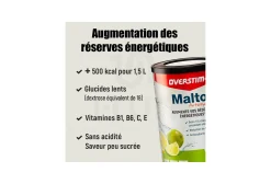 OVERSTIMS bebida Malto Antioxidante 450 g - Limón/lima