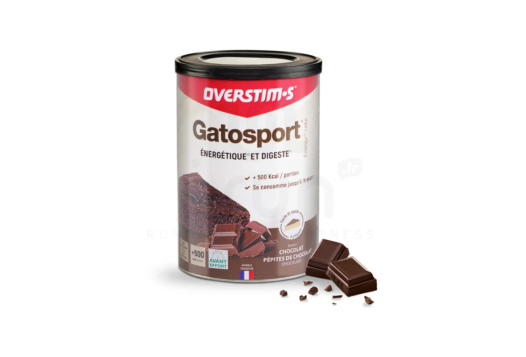 OVERSTIMS bizcocho Gatosport 400 g - Chocolate y pepitas de chocolate