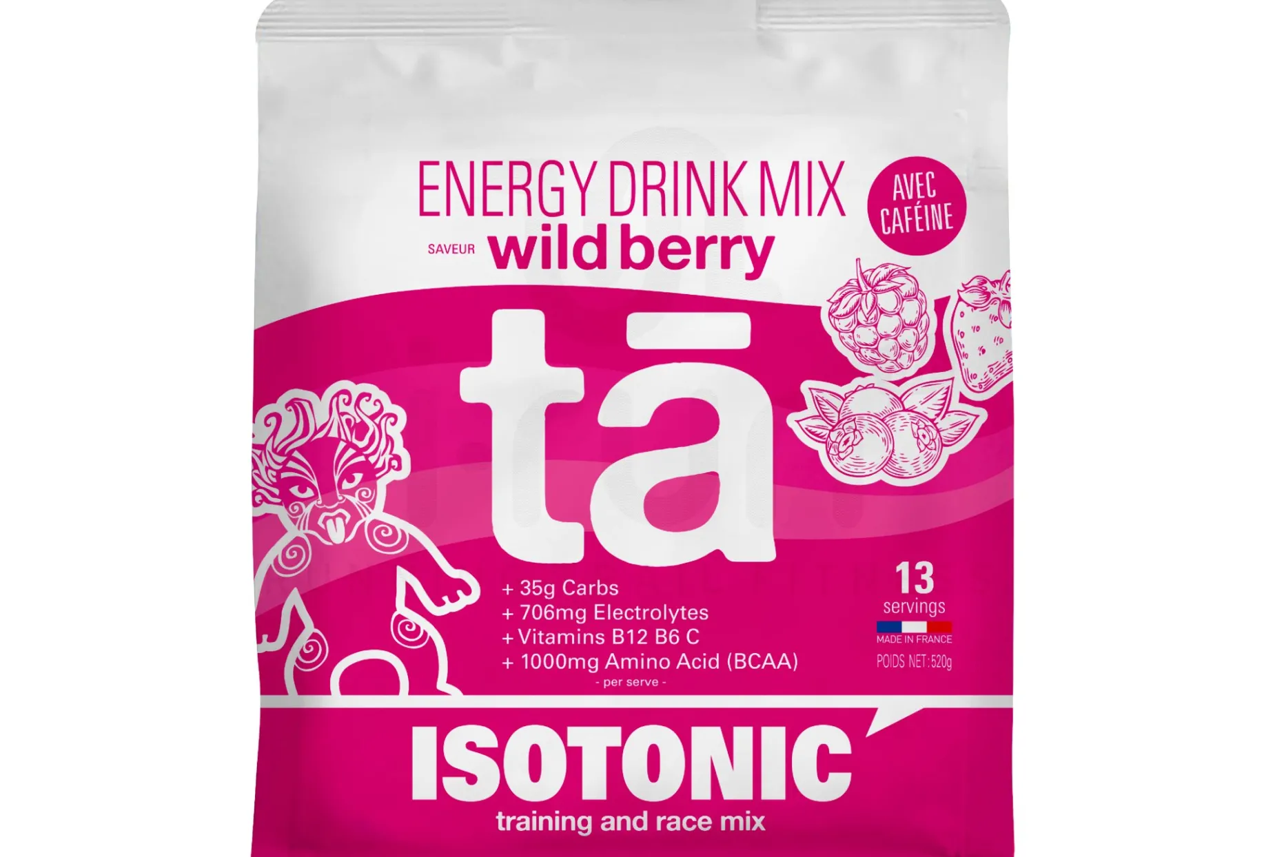 Ta Energy bebida Isotónica Energy Drink Mix frutos rojos y cafeína
